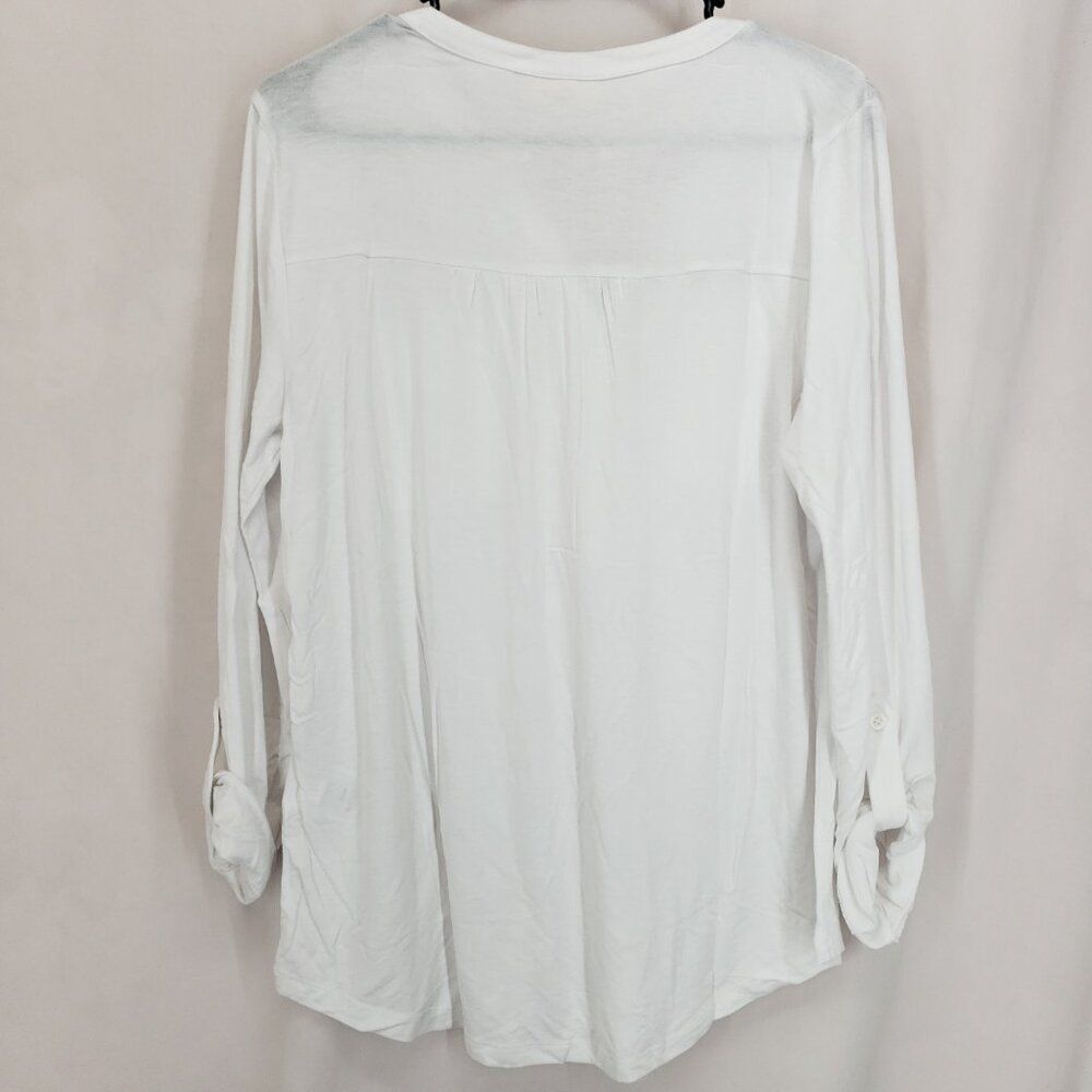 Style & Co Long Sleeve Shirt Medium Bright White (AT) - Picture 6 of 6